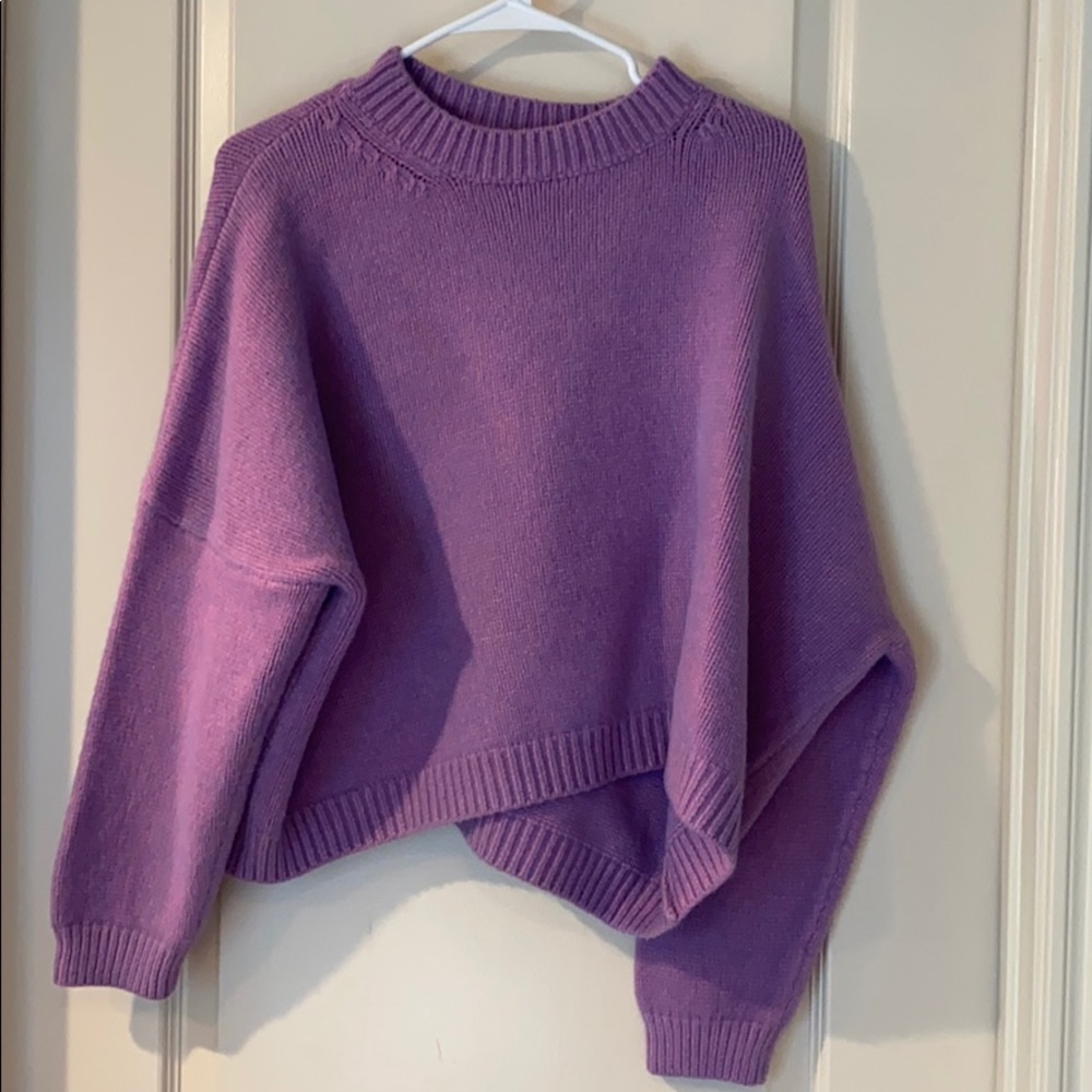 BOGO Beautiful lavender partially cropped sweater